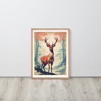 Vintage Deer Japanese Woodcut Ukiyo-e Framed poster - Thumbnail 12