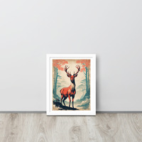 Vintage Deer Japanese Woodcut Ukiyo-e Framed poster - Thumbnail 15