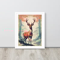 Vintage Deer Japanese Woodcut Ukiyo-e Framed poster - Thumbnail 18