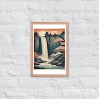 Vintage Waterfall Japanese Woodcut Ukiyo-e Framed poster - Thumbnail 10