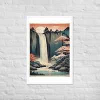 Vintage Waterfall Japanese Woodcut Ukiyo-e Framed poster - Thumbnail 20