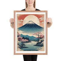 Vintage Mount Fuji Japanese Woodcut Ukiyo-e Framed poster - Thumbnail 12