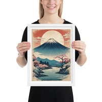 Vintage Mount Fuji Japanese Woodcut Ukiyo-e Framed poster - Thumbnail 16