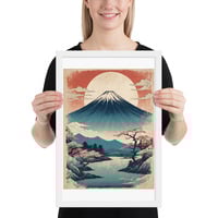 Vintage Mount Fuji Japanese Woodcut Ukiyo-e Framed poster - Thumbnail 17