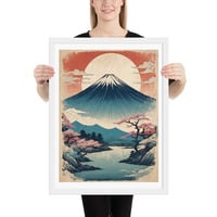 Vintage Mount Fuji Japanese Woodcut Ukiyo-e Framed poster - Thumbnail 19