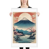 Vintage Mount Fuji Japanese Woodcut Ukiyo-e Framed poster - Thumbnail 20