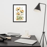 Abstract Watercolor Style Wild Flowers Framed poster - Thumbnail 3