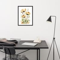 Abstract Watercolor Style Wild Flowers Framed poster - Thumbnail 5