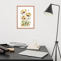 Abstract Watercolor Style Wild Flowers Framed poster - Thumbnail 9