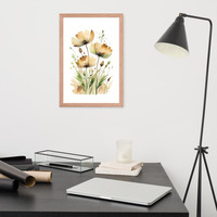 Abstract Watercolor Style Wild Flowers Framed poster - Thumbnail 10