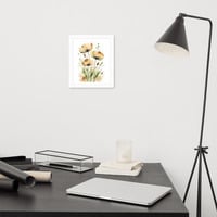 Abstract Watercolor Style Wild Flowers Framed poster - Thumbnail 14
