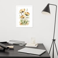 Abstract Watercolor Style Wild Flowers Framed poster - Thumbnail 16