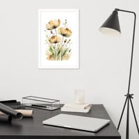 Abstract Watercolor Style Wild Flowers Framed poster - Thumbnail 17