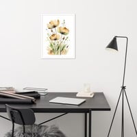 Abstract Watercolor Style Wild Flowers Framed poster - Thumbnail 19