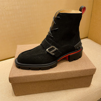 Chelsea boots men's boots high-top rivet decoration - Thumbnail 3