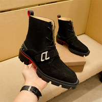 Chelsea boots men's boots high-top rivet decoration - Thumbnail 4