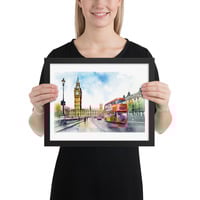 London Watercolor Painting Wall Art Framed poster - Thumbnail 2