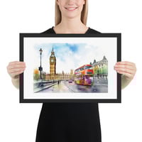 London Watercolor Painting Wall Art Framed poster - Thumbnail 4