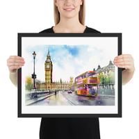 London Watercolor Painting Wall Art Framed poster - Thumbnail 5