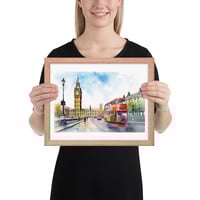 London Watercolor Painting Wall Art Framed poster - Thumbnail 8