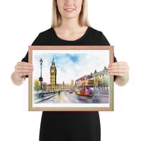 London Watercolor Painting Wall Art Framed poster - Thumbnail 9