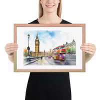 London Watercolor Painting Wall Art Framed poster - Thumbnail 10