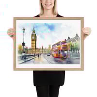 London Watercolor Painting Wall Art Framed poster - Thumbnail 12