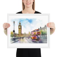 London Watercolor Painting Wall Art Framed poster - Thumbnail 18