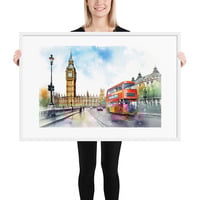London Watercolor Painting Wall Art Framed poster - Thumbnail 20