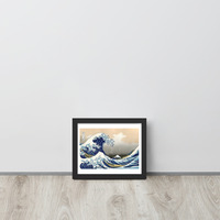The Great Wave Japanese Woodcut Ukiyo-e Wall Art Framed poster - Thumbnail 1