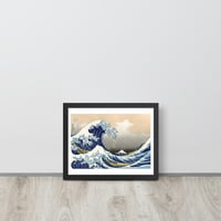 The Great Wave Japanese Woodcut Ukiyo-e Wall Art Framed poster - Thumbnail 2