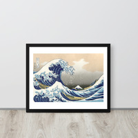 The Great Wave Japanese Woodcut Ukiyo-e Wall Art Framed poster - Thumbnail 5