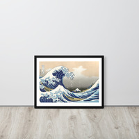 The Great Wave Japanese Woodcut Ukiyo-e Wall Art Framed poster - Thumbnail 6