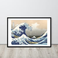 The Great Wave Japanese Woodcut Ukiyo-e Wall Art Framed poster - Thumbnail 7