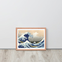 The Great Wave Japanese Woodcut Ukiyo-e Wall Art Framed poster - Thumbnail 10