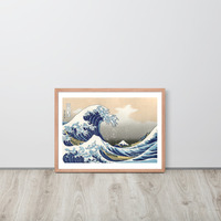 The Great Wave Japanese Woodcut Ukiyo-e Wall Art Framed poster - Thumbnail 12