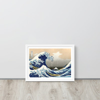 The Great Wave Japanese Woodcut Ukiyo-e Wall Art Framed poster - Thumbnail 16