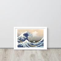 The Great Wave Japanese Woodcut Ukiyo-e Wall Art Framed poster - Thumbnail 17