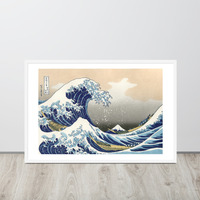 The Great Wave Japanese Woodcut Ukiyo-e Wall Art Framed poster - Thumbnail 20