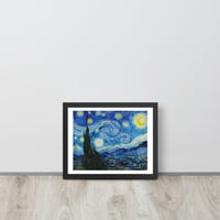 Van Gogh Starry Night Wall Art Framed poster - Thumbnail 3