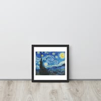 Van Gogh Starry Night Wall Art Framed poster - Thumbnail 4