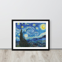 Van Gogh Starry Night Wall Art Framed poster - Thumbnail 8