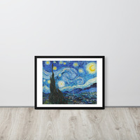 Van Gogh Starry Night Wall Art Framed poster - Thumbnail 10