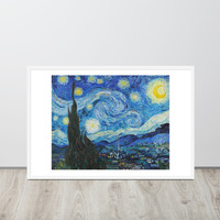 Van Gogh Starry Night Wall Art Framed poster - Thumbnail 35