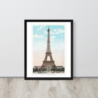 Vintage Eiffel Tower Paris Wall Art Framed poster - Thumbnail 5