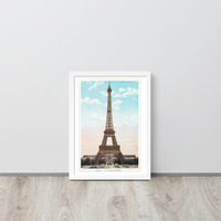 Vintage Eiffel Tower Paris Wall Art Framed poster - Thumbnail 16