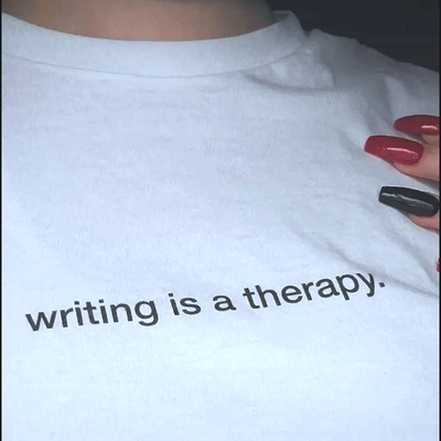 Free shipping-writing is a therapy tee - Thumbnail 2
