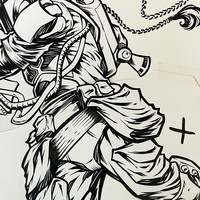 BOUNTY-HUNTER & SLAVE I set of ink artwork - Thumbnail 4