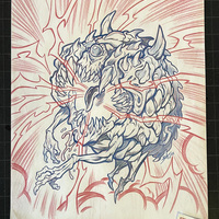 DOOM: CACODEMON pencil art - Thumbnail 1