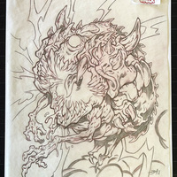 DOOM: CACODEMON pencil art - Thumbnail 2